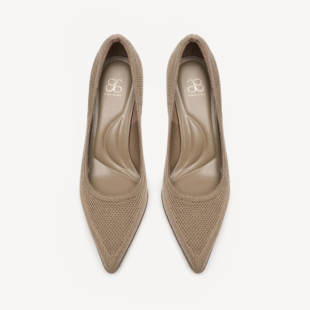 SoftBounce Pointed Toe Stiletto Heeled Pump — apricot - Picture 7 of 16